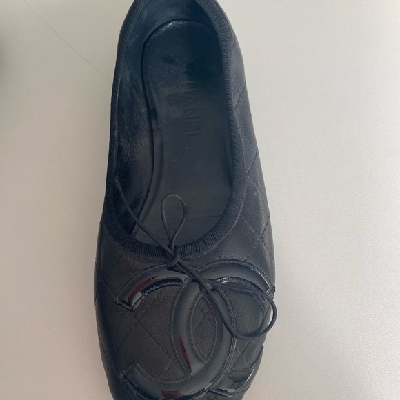 Chanel Cambon Black on Black Ballet Flats - Picture 10 of 14